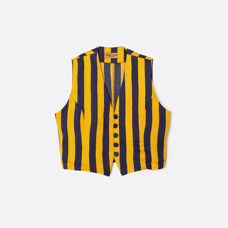 Chaleco Rayas Azul y Amarillo