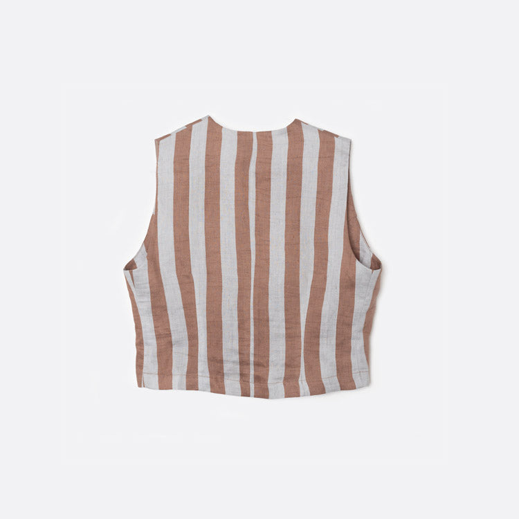 Chaleco Rayas Gris y Topo