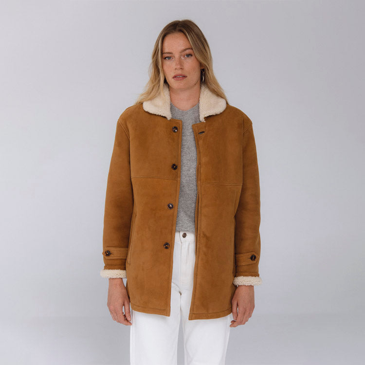 Pelliza de piel Camel