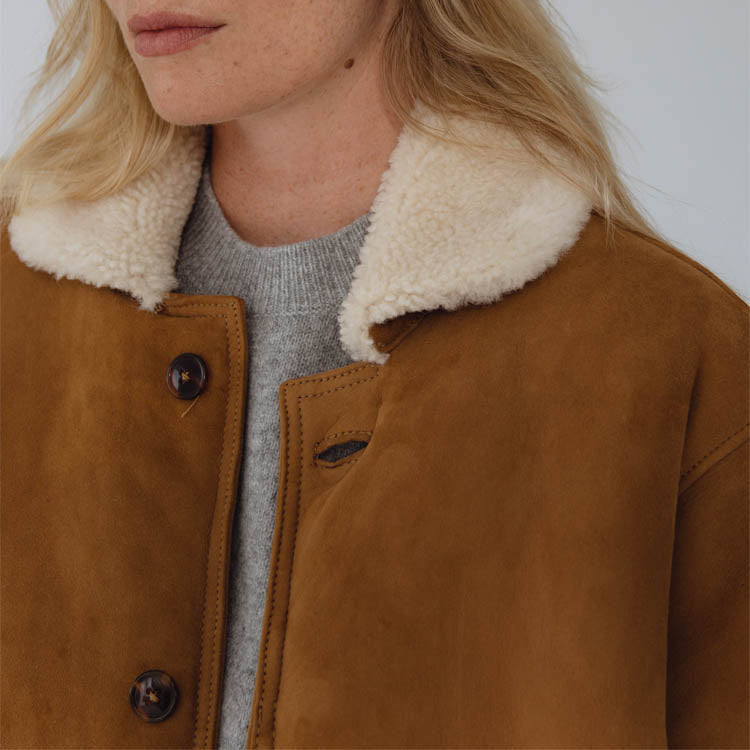 Pelliza de piel Camel