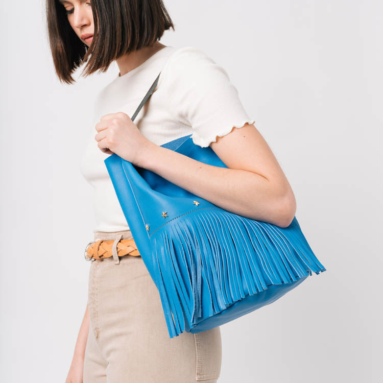 Bucket fringes Electric Blue