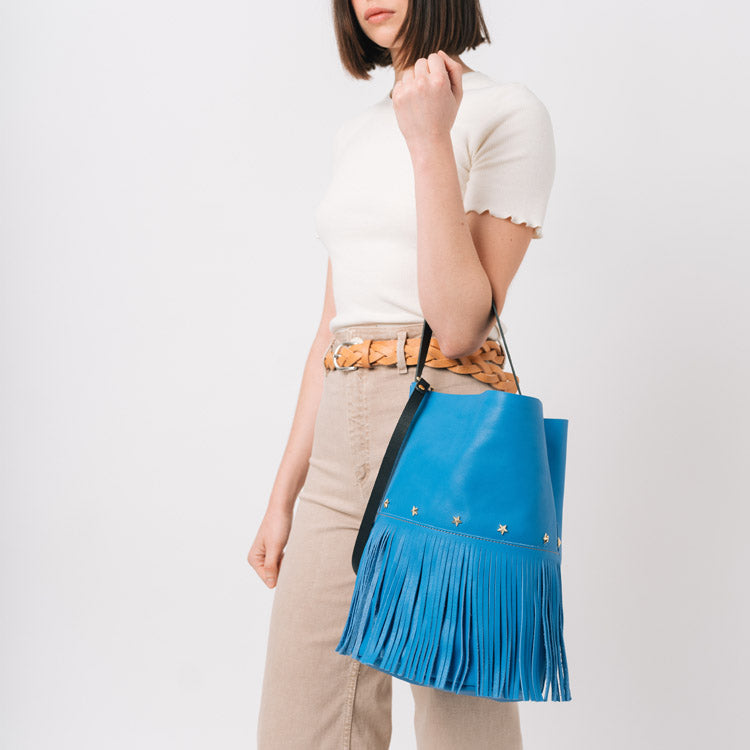 Bucket fringes Electric Blue