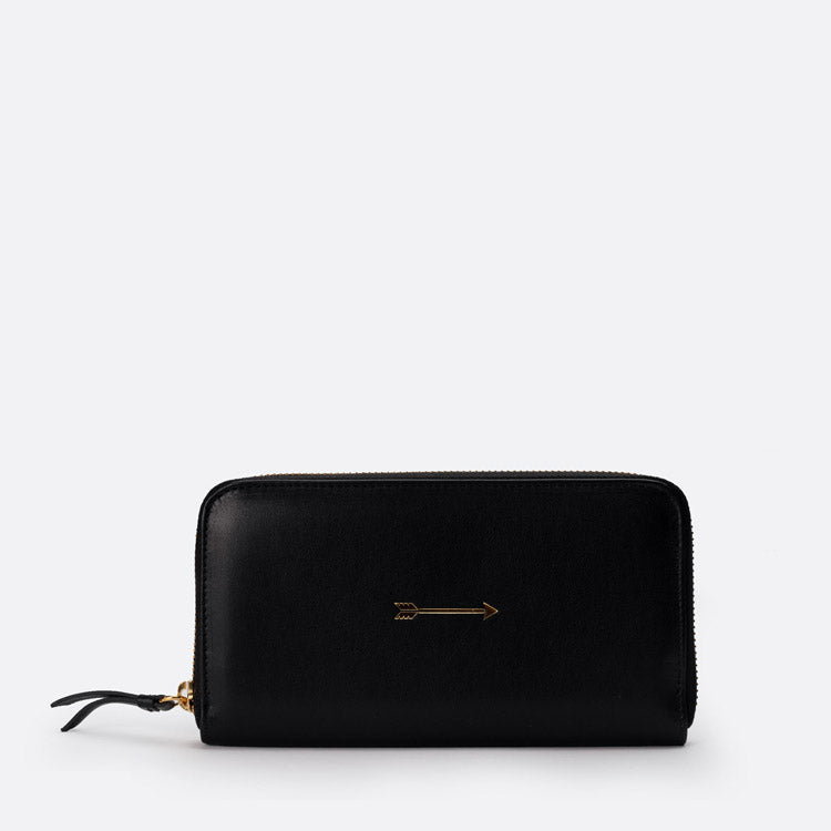 Cartera Continental Grande Negra
