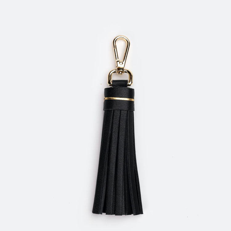Llavero flecos Negro