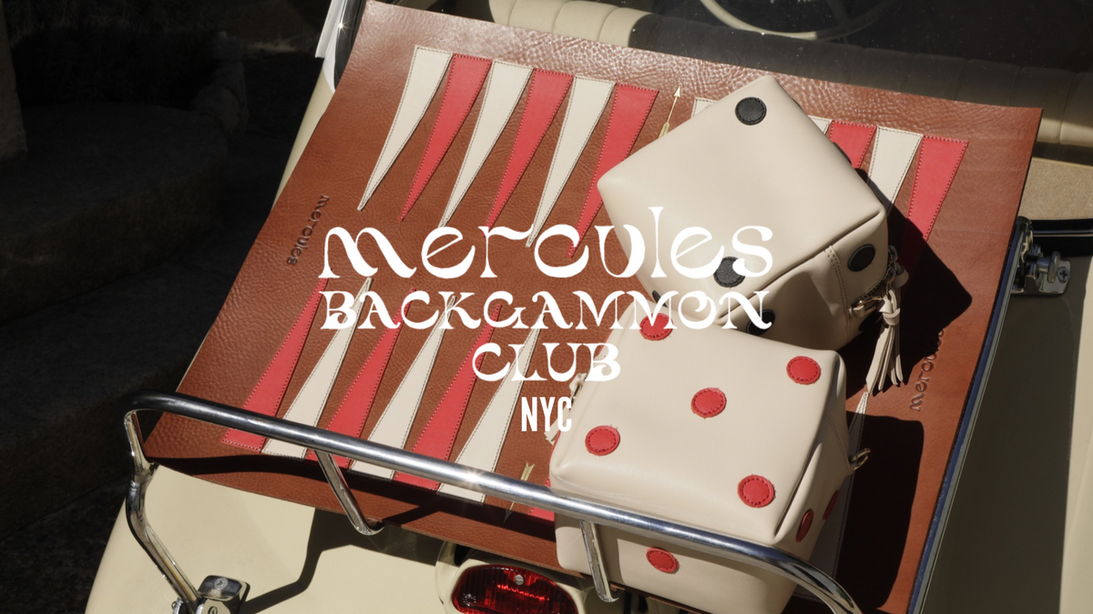 Mercules Backgammon Club – backgammon de piel y bolso Dado con puntos rojos