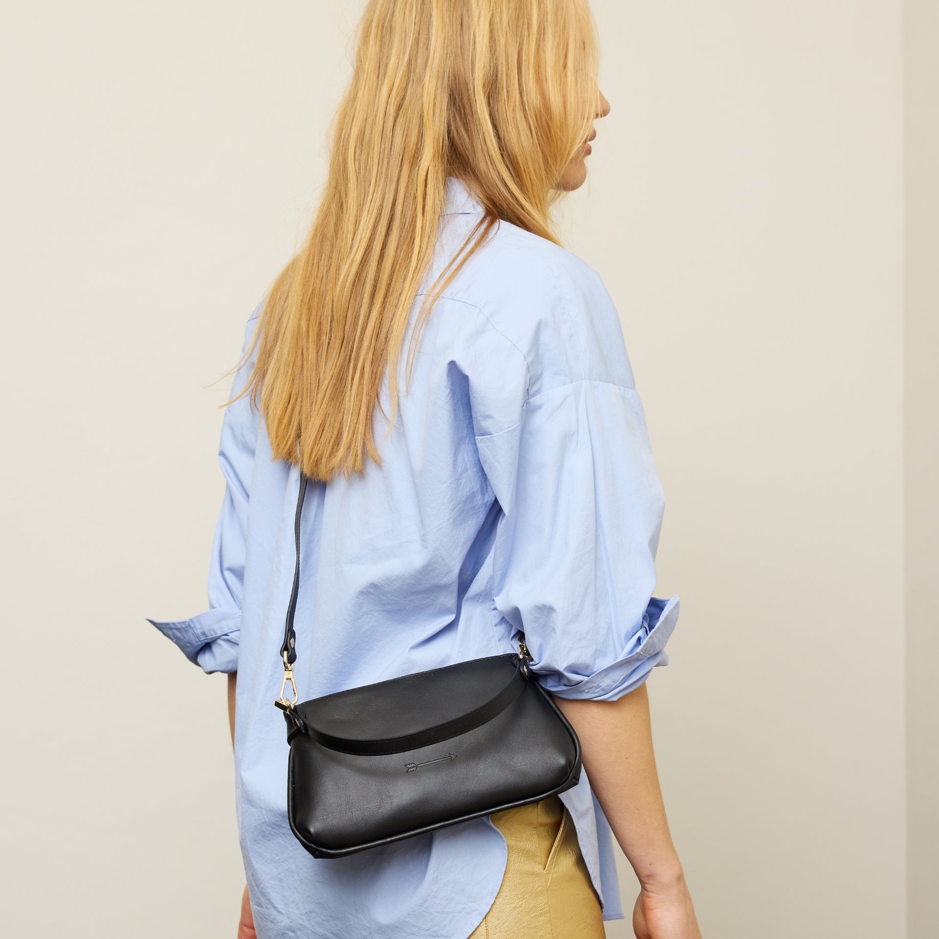 Foxy Black | Small Leather Bag | Mercules