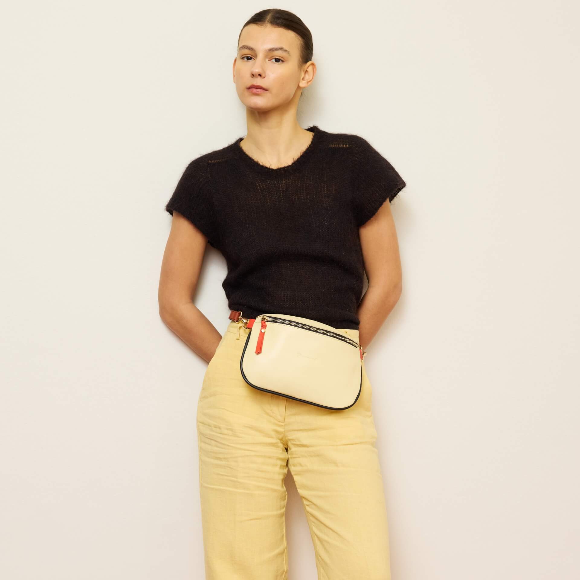 Bum Bag Multicolor Talco, Negro y Teja