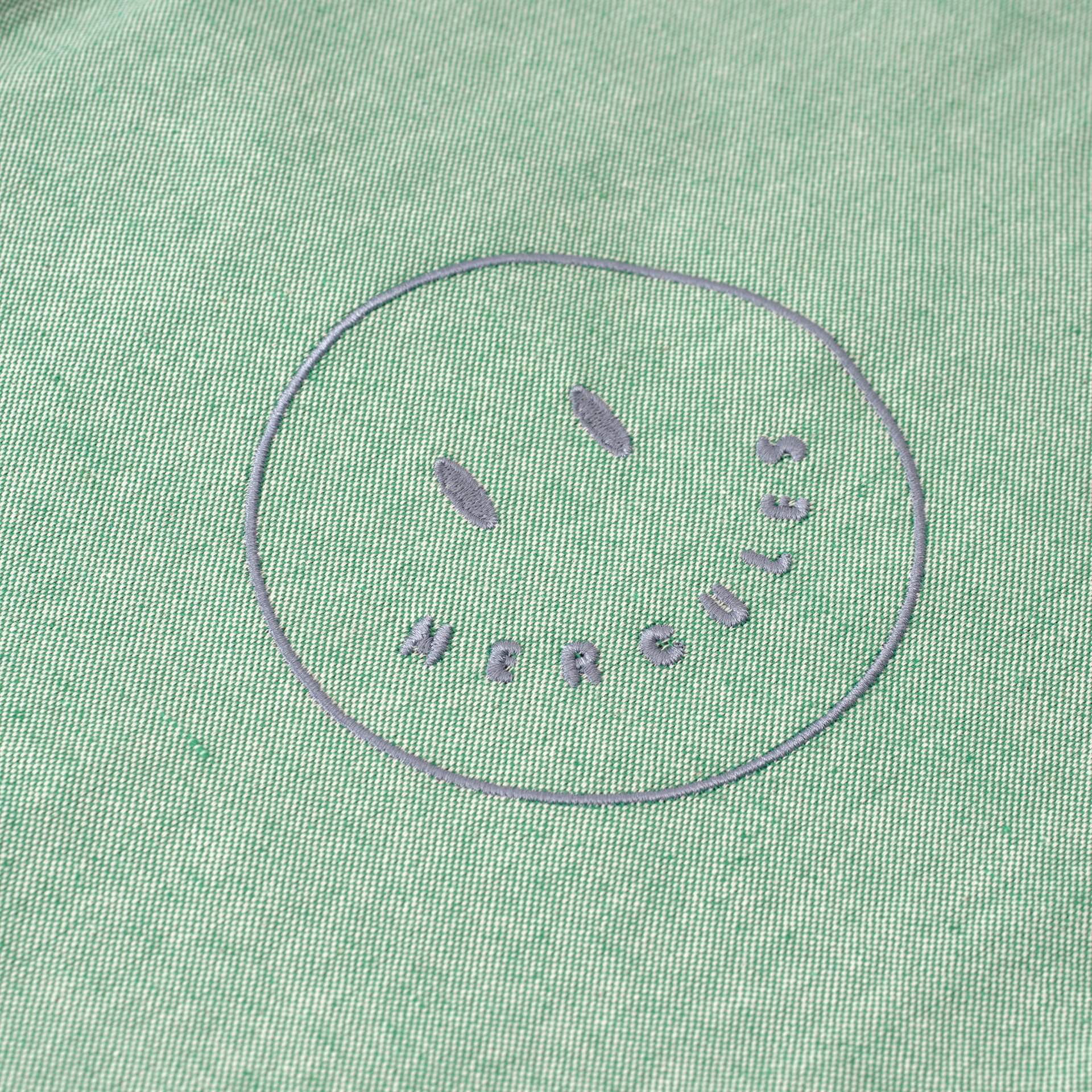 Funda bordada Smiley Verde