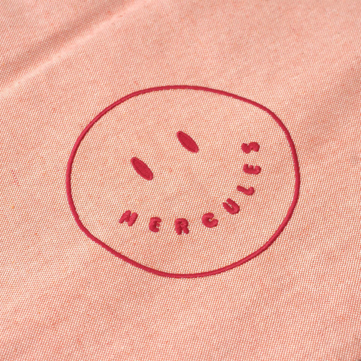 Funda bordada Smiley Naranja
