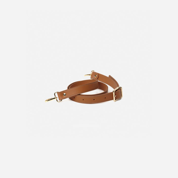 Asa hebilla ancha Cognac