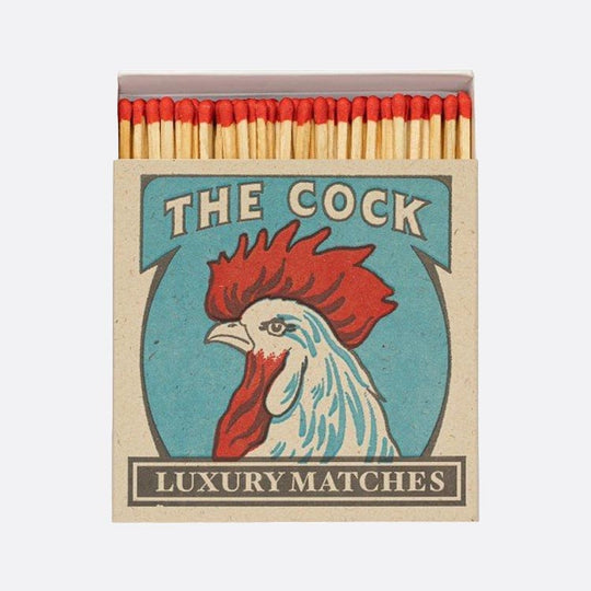 Caja cuadrada de cerillas The Cock
