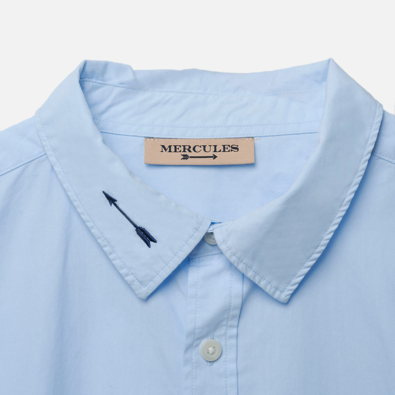 Camisa azul bordado azul