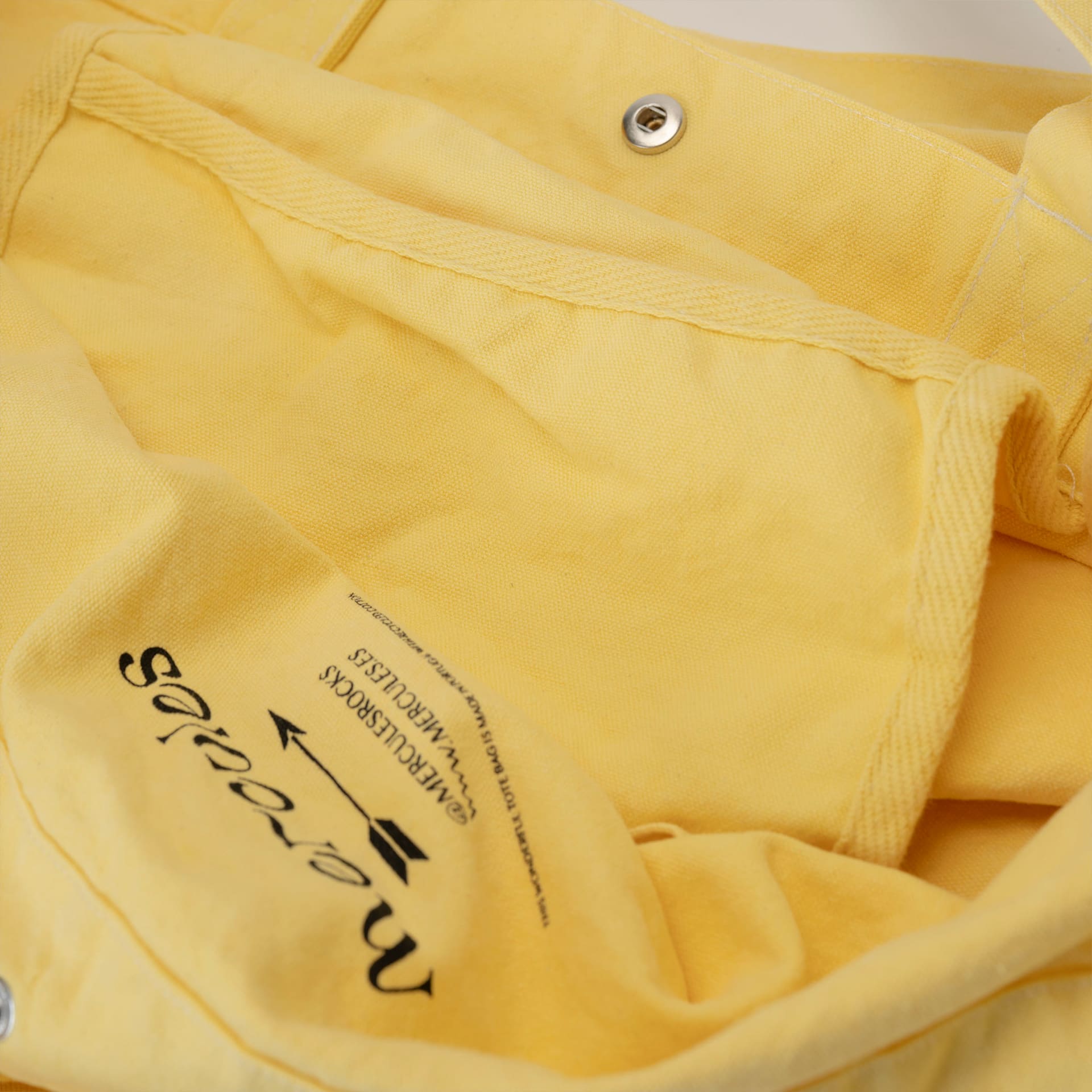 Canvas tote Smiley amarillo