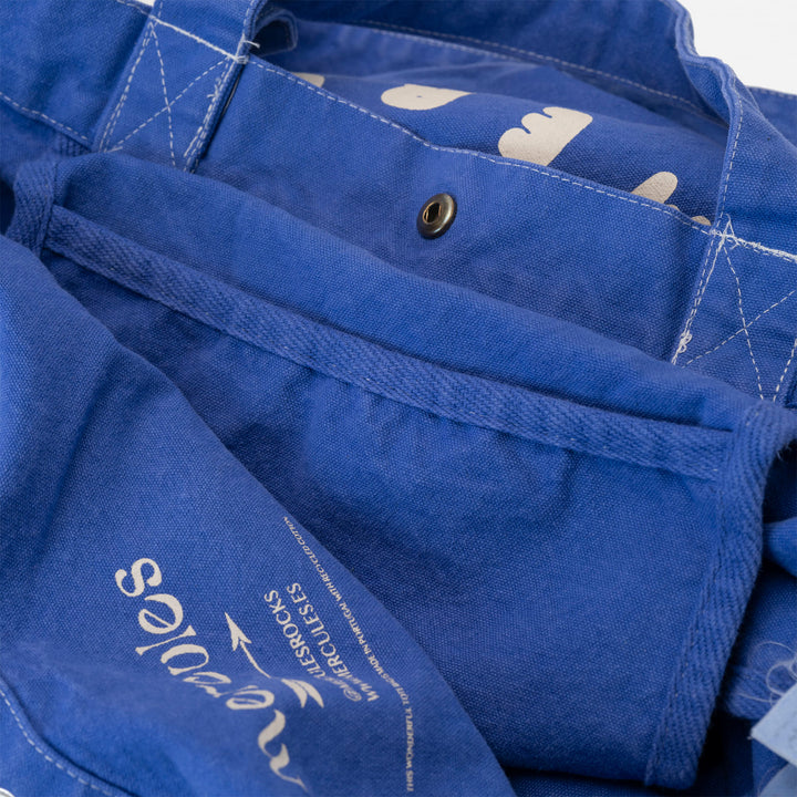Canvas tote Smiley azul
