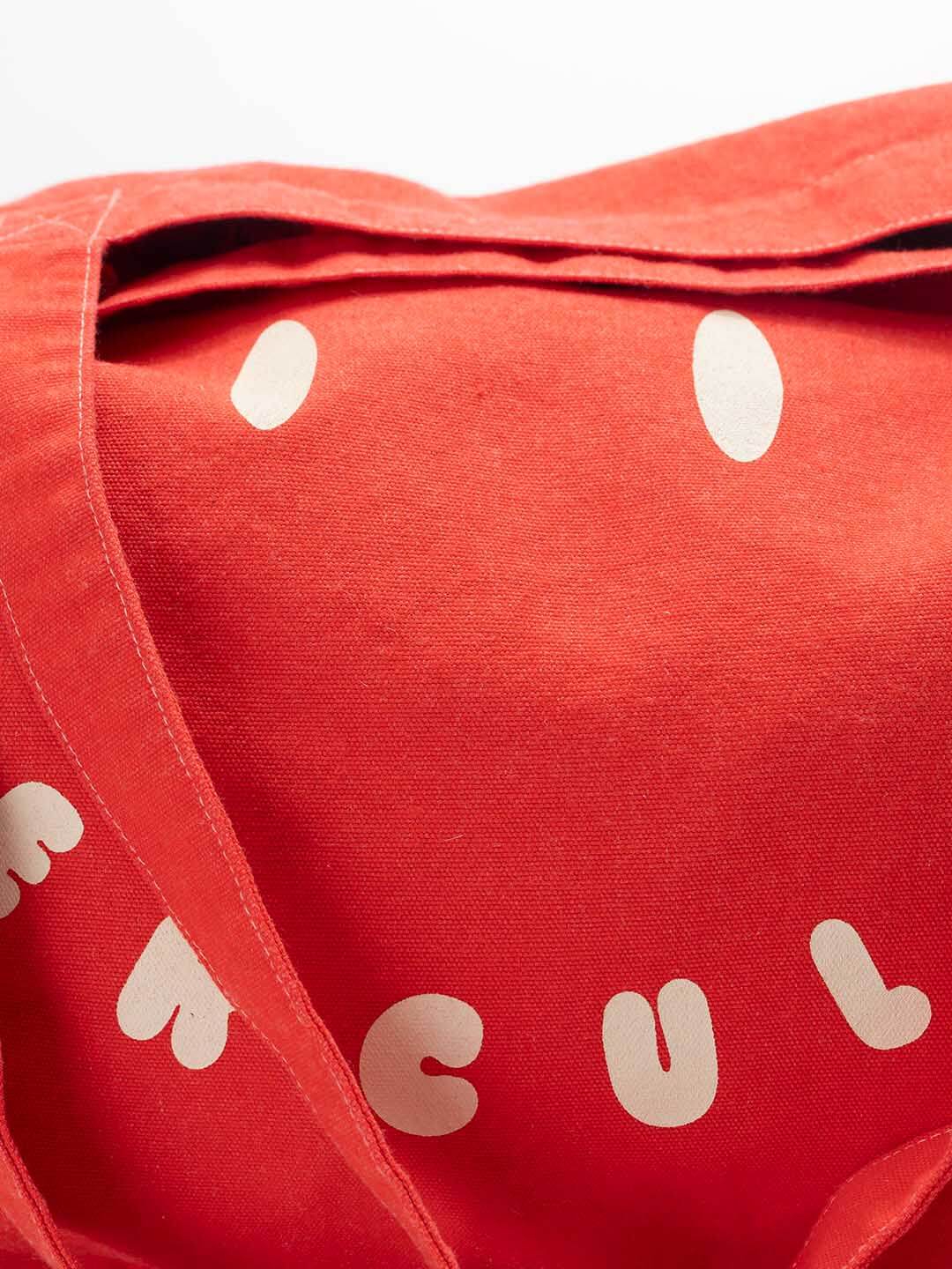 Canvas tote Smiley Rojo