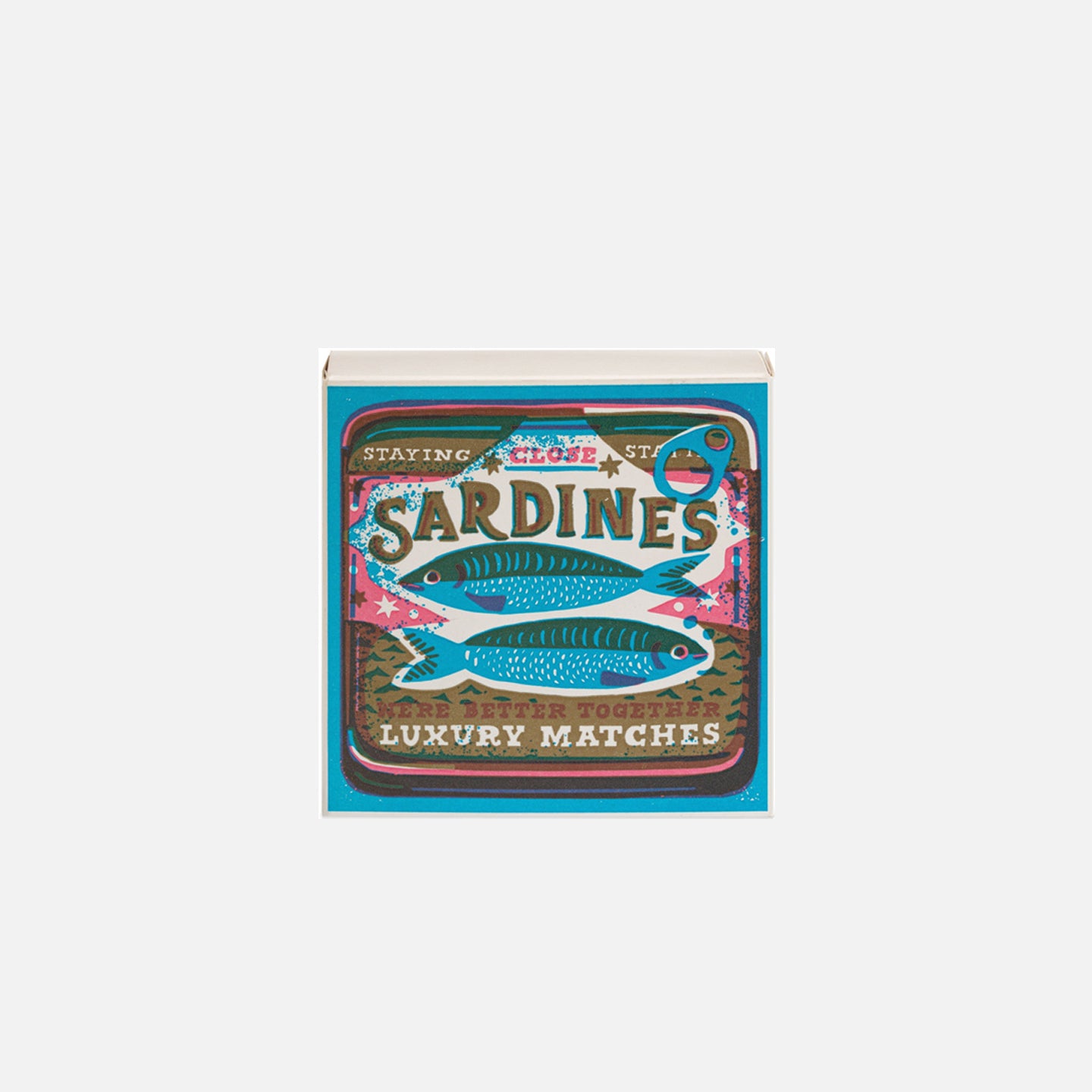 Caja cuadrada de cerillas Better Together Sardines
