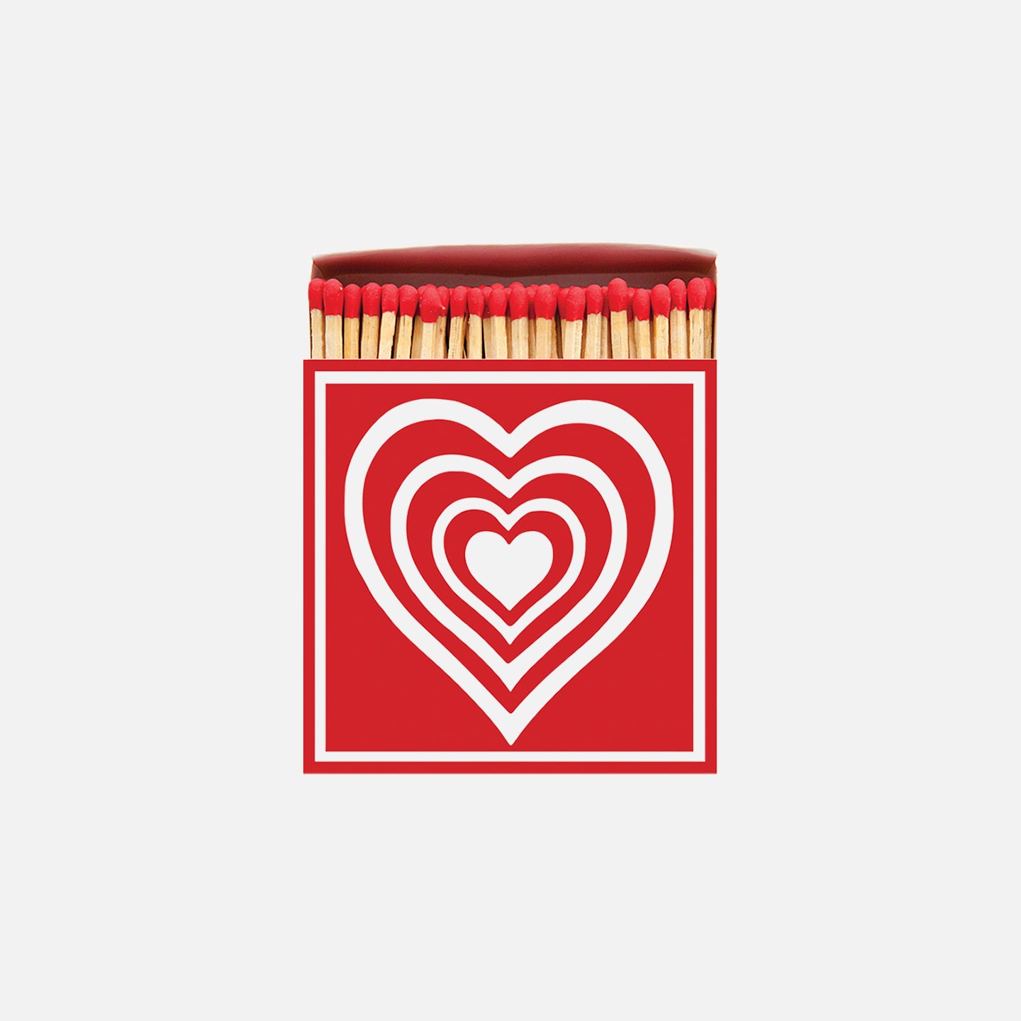 Caja cuadrada de cerillas Concentric heart | Deco | Mercules