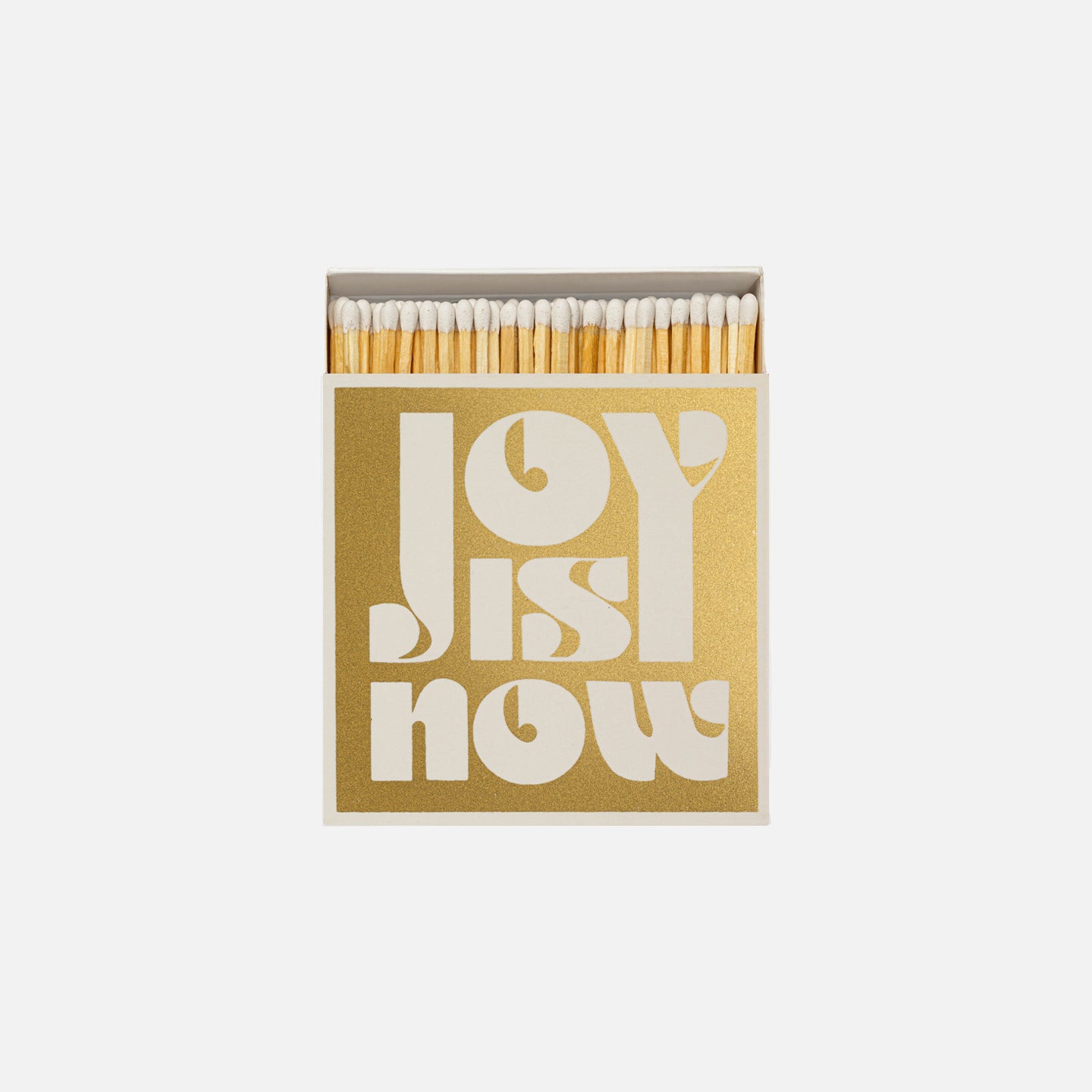 Caja cuadrada de cerillas Joy is now | Mercules Deco