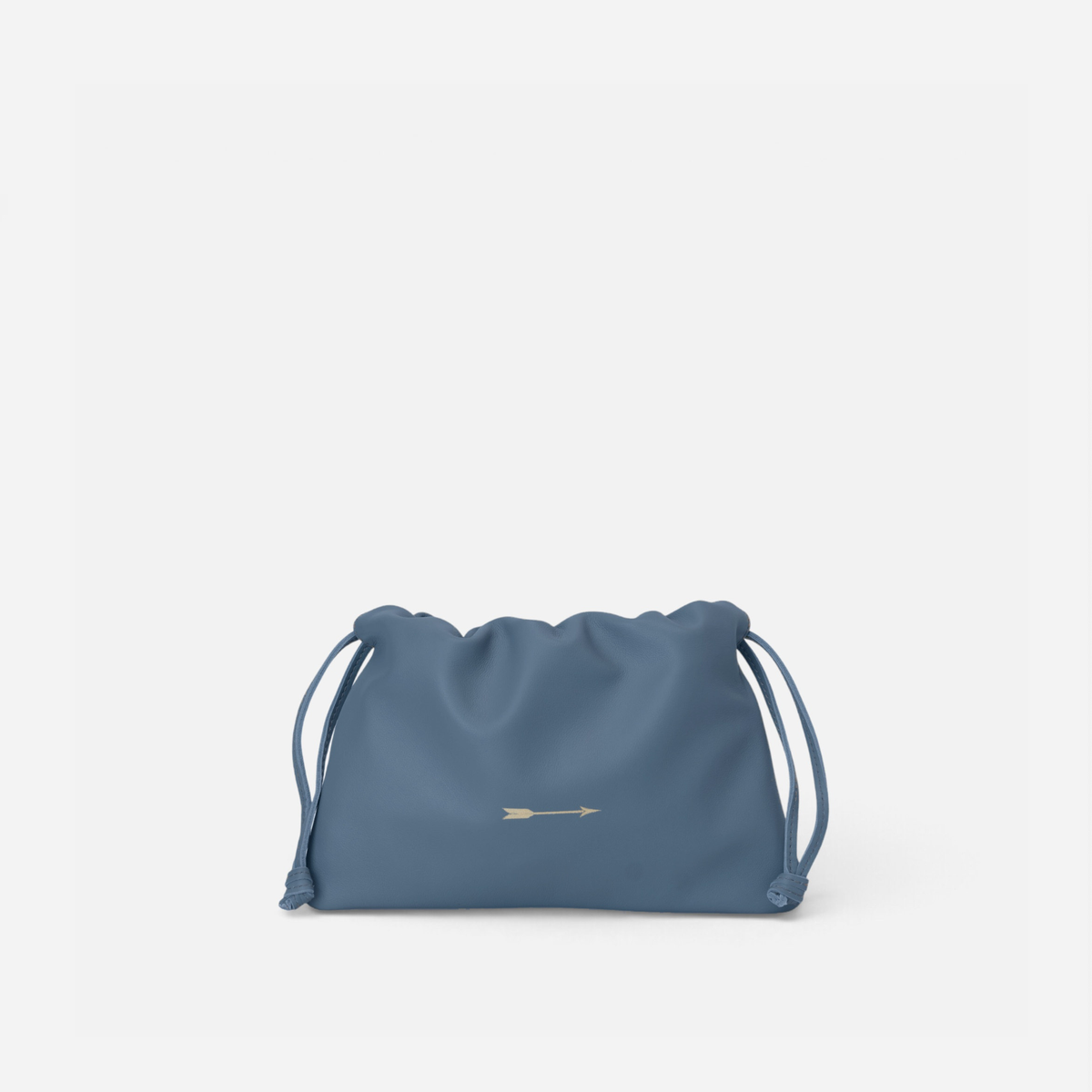 Denis Azul de Mercules – bolso saco de piel azul, hecho a mano en España