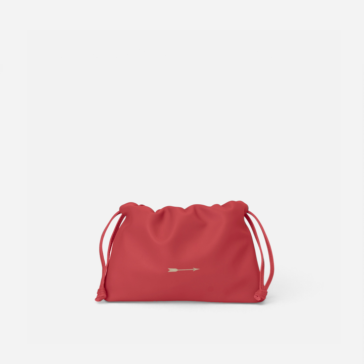 Denis Rojo de Mercules – bolso saco de piel rojo, hecho a mano en España