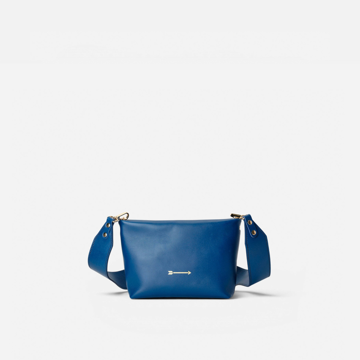 Bolso bandolera de piel Apollo color azul marino, de Mercules