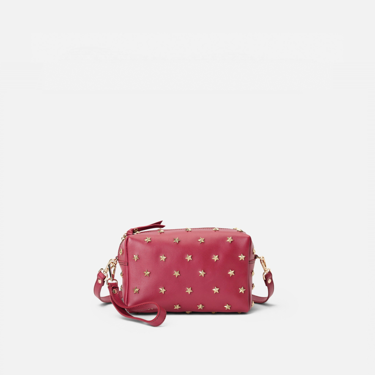 Otra vista: bolso de piel con estrellas Dixie color rojo lipstick, de Mercules