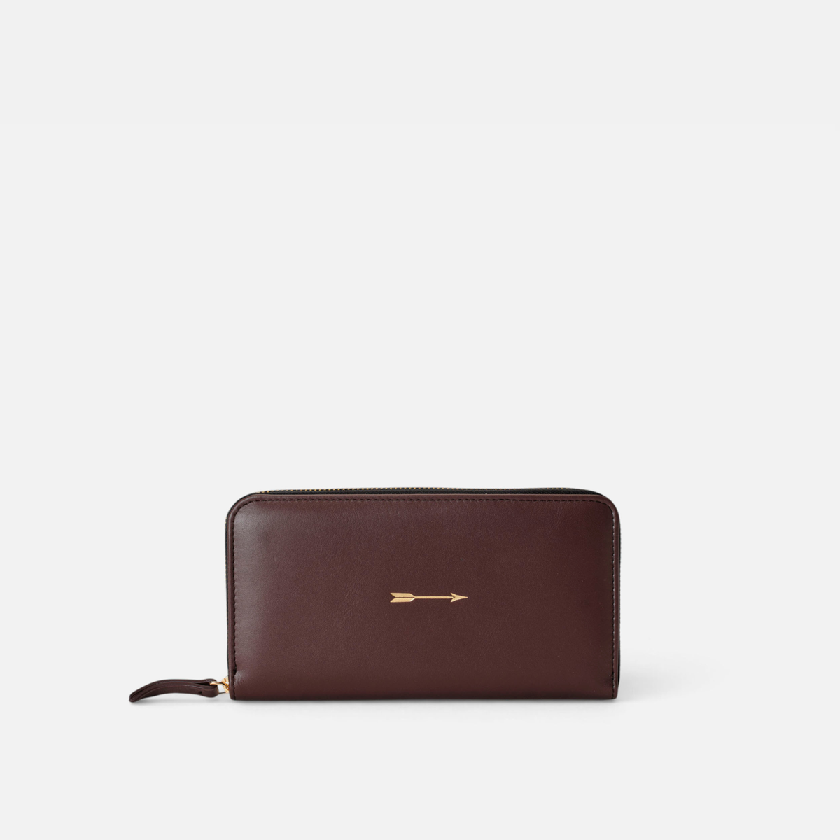 Large continental leather wallet in testa brown, by Mercules
