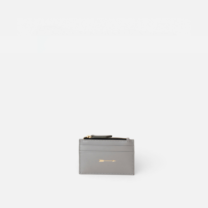 Tarjetero Zip Grey