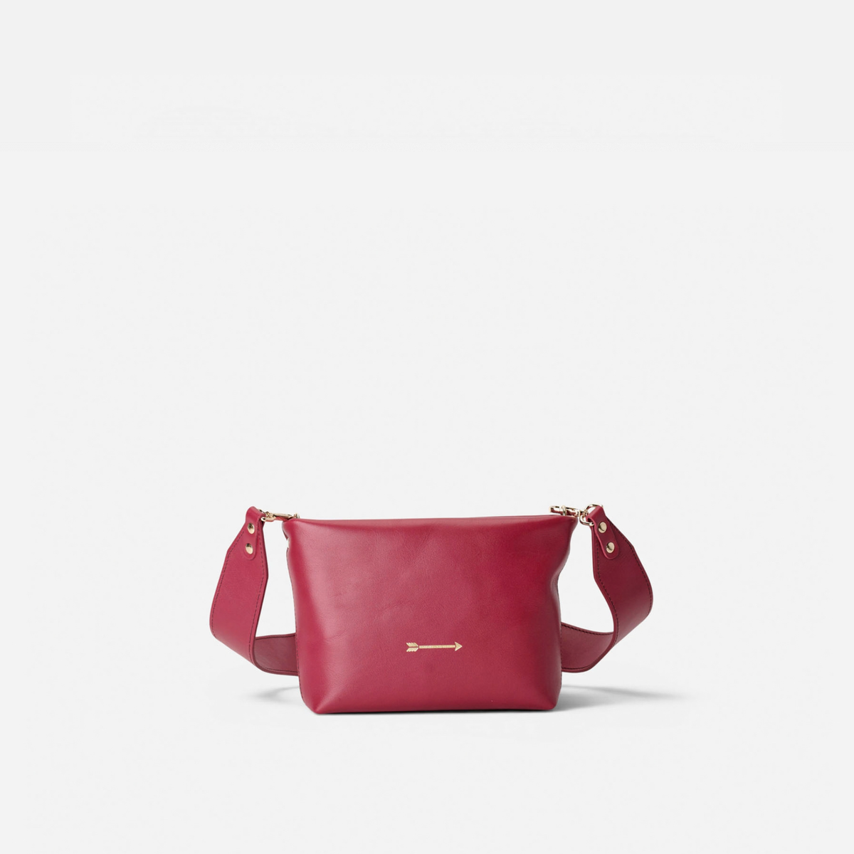 Bolso bandolera de piel Apollo color rojo lipstick, de Mercules