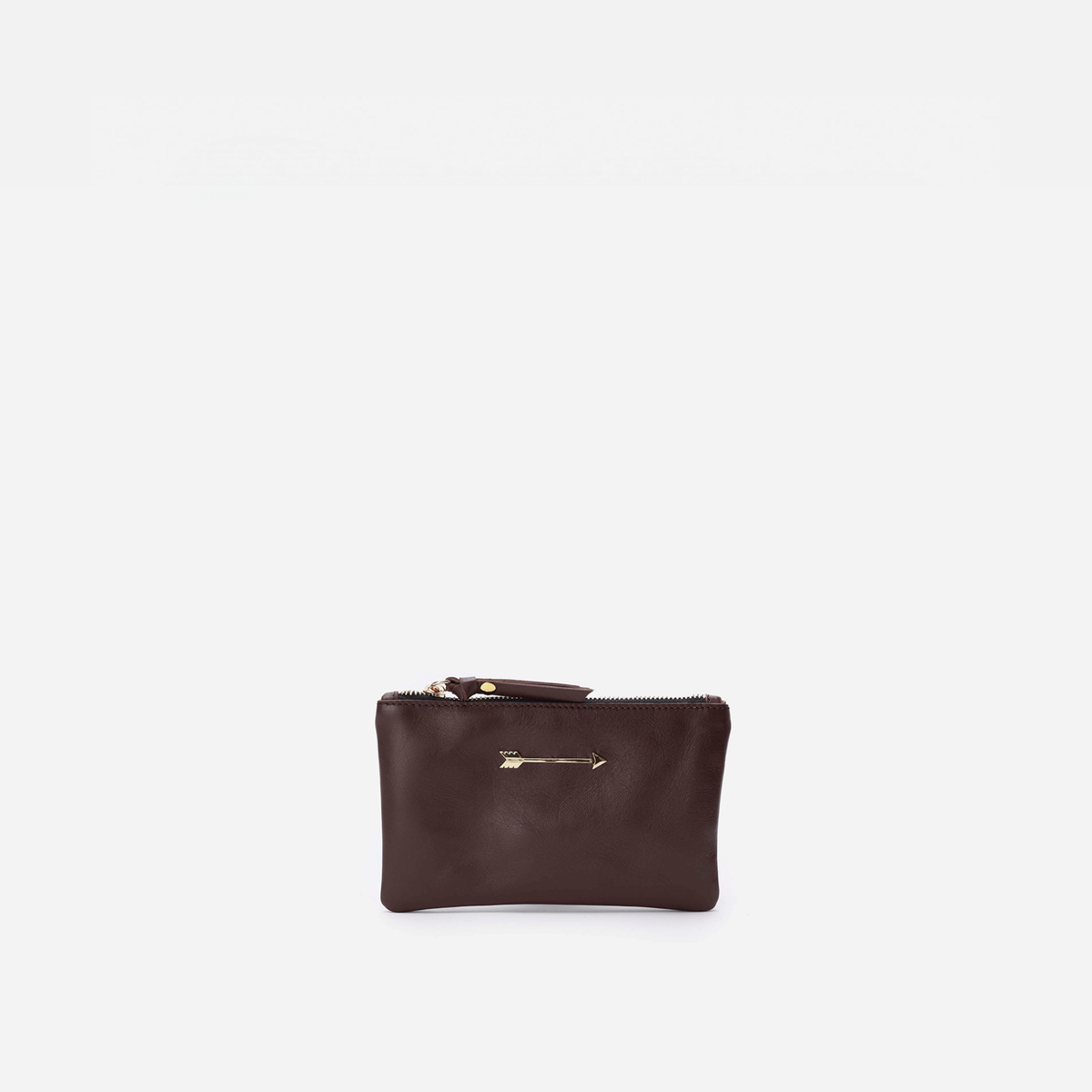 Cartera plana de piel Wallet Arrow color marrón testa, de Mercules