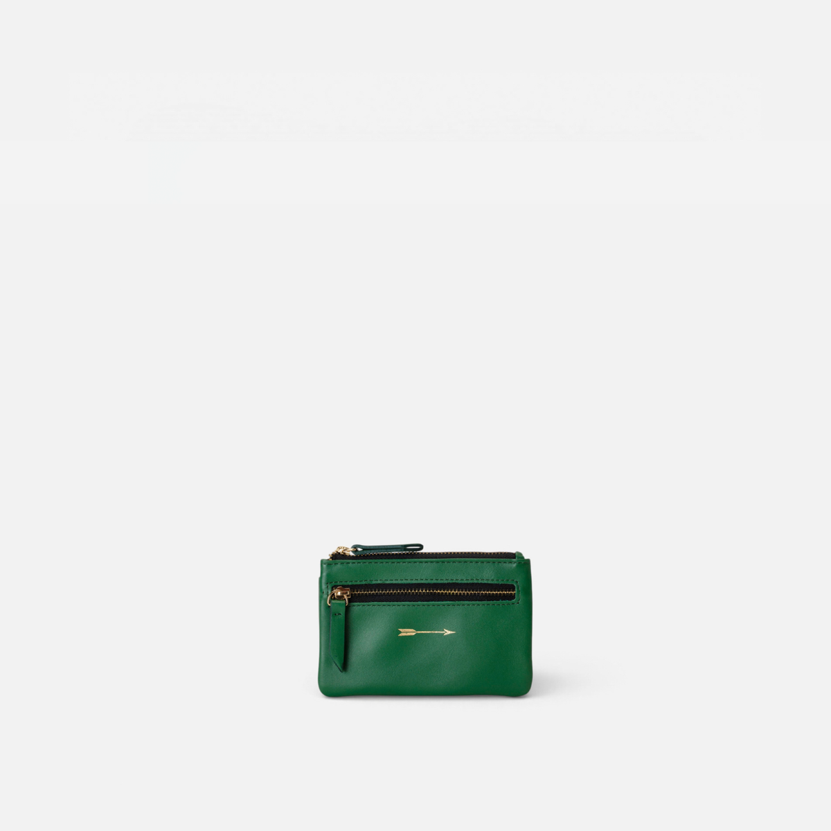 Leather coin purse in green, by Mercules