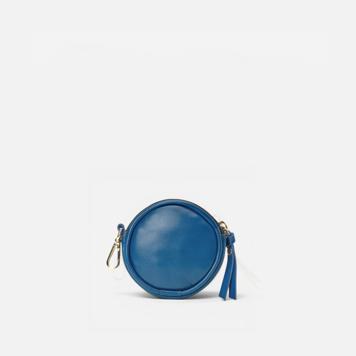 Monedero redondo de piel Monedero Smiley color azul marino, de Mercules