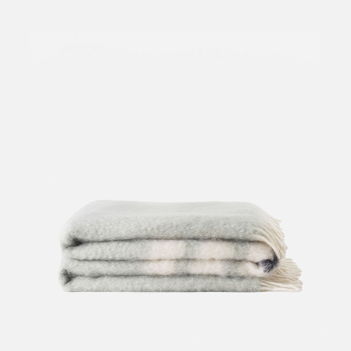 Manta de mohair menta