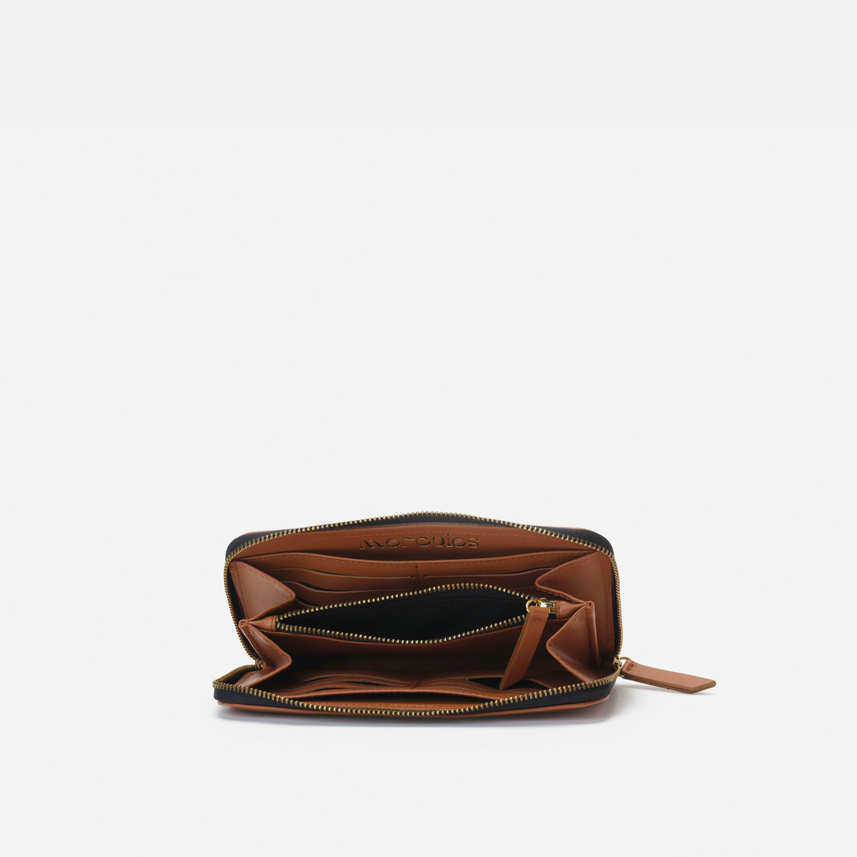 Cartera continental grande Cognac