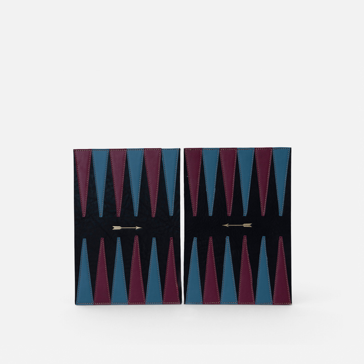 Pack Backgammon viaje Negro de Mercules – backgammon de viaje de piel negra, vista 2