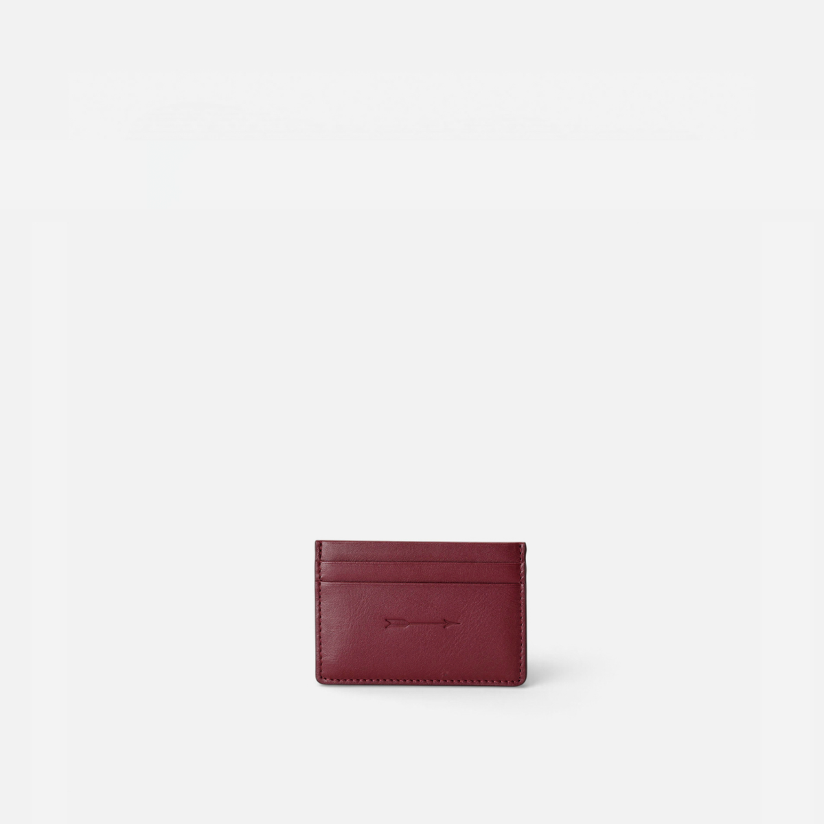 Leather card holder in burgundy, by Mercules