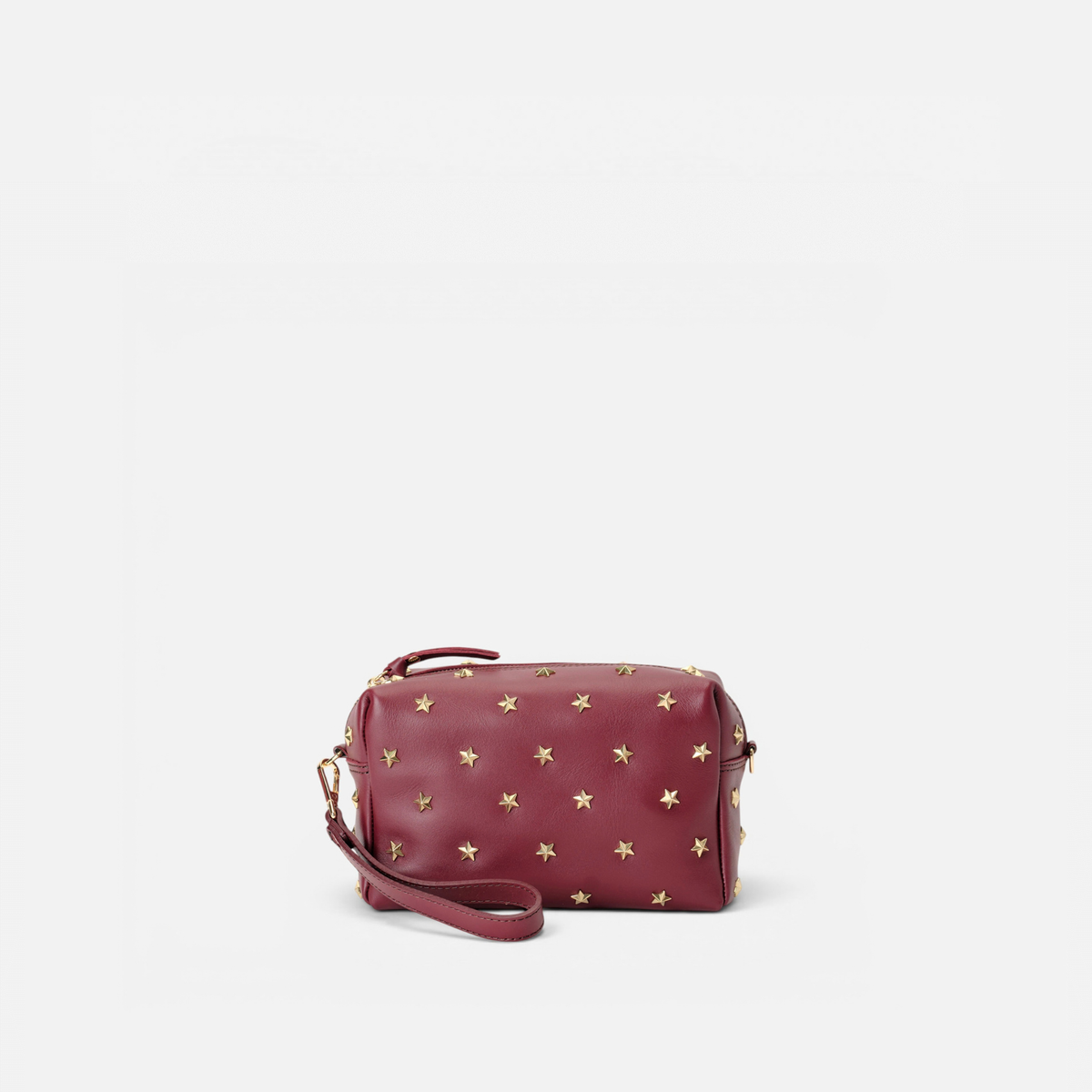 Bolso de piel con estrellas Dixie color burdeos, de Mercules