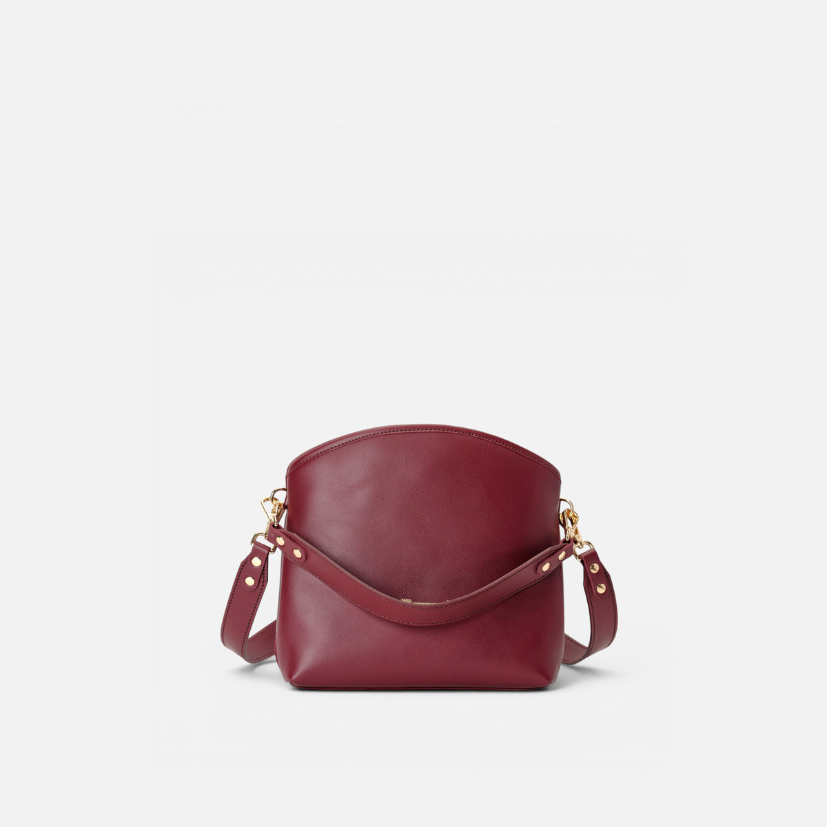 Bolso de mano y bandolera Juniper color burdeos, de Mercules