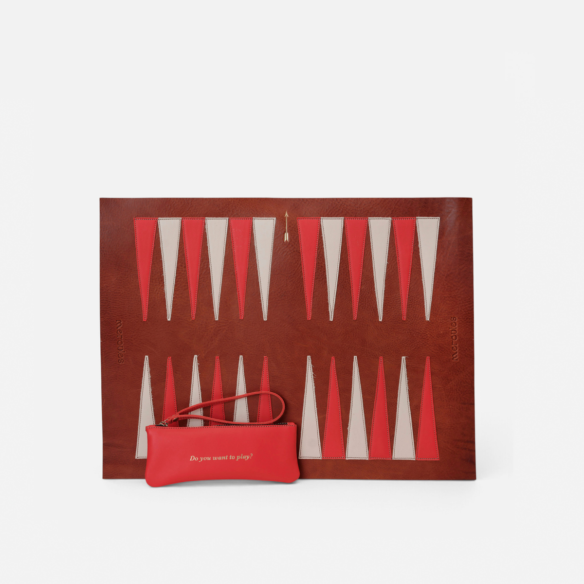 Pack Backgammon grande Tan de Mercules – backgammon de piel tan con tablero grande, hecho a mano en España