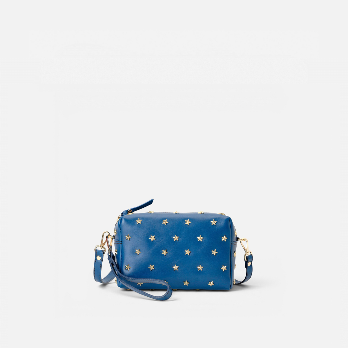 Otra vista: bolso de piel con estrellas Dixie color azul marino, de Mercules