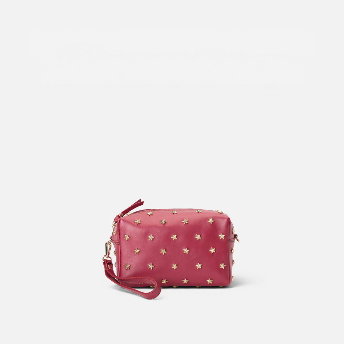 Bolso de piel con estrellas Dixie color rojo lipstick, de Mercules