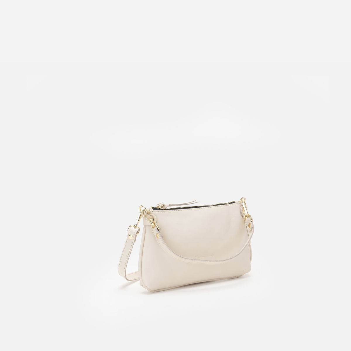 Otra vista: bolso pequeño de hombro Foxy color hueso, de Mercules