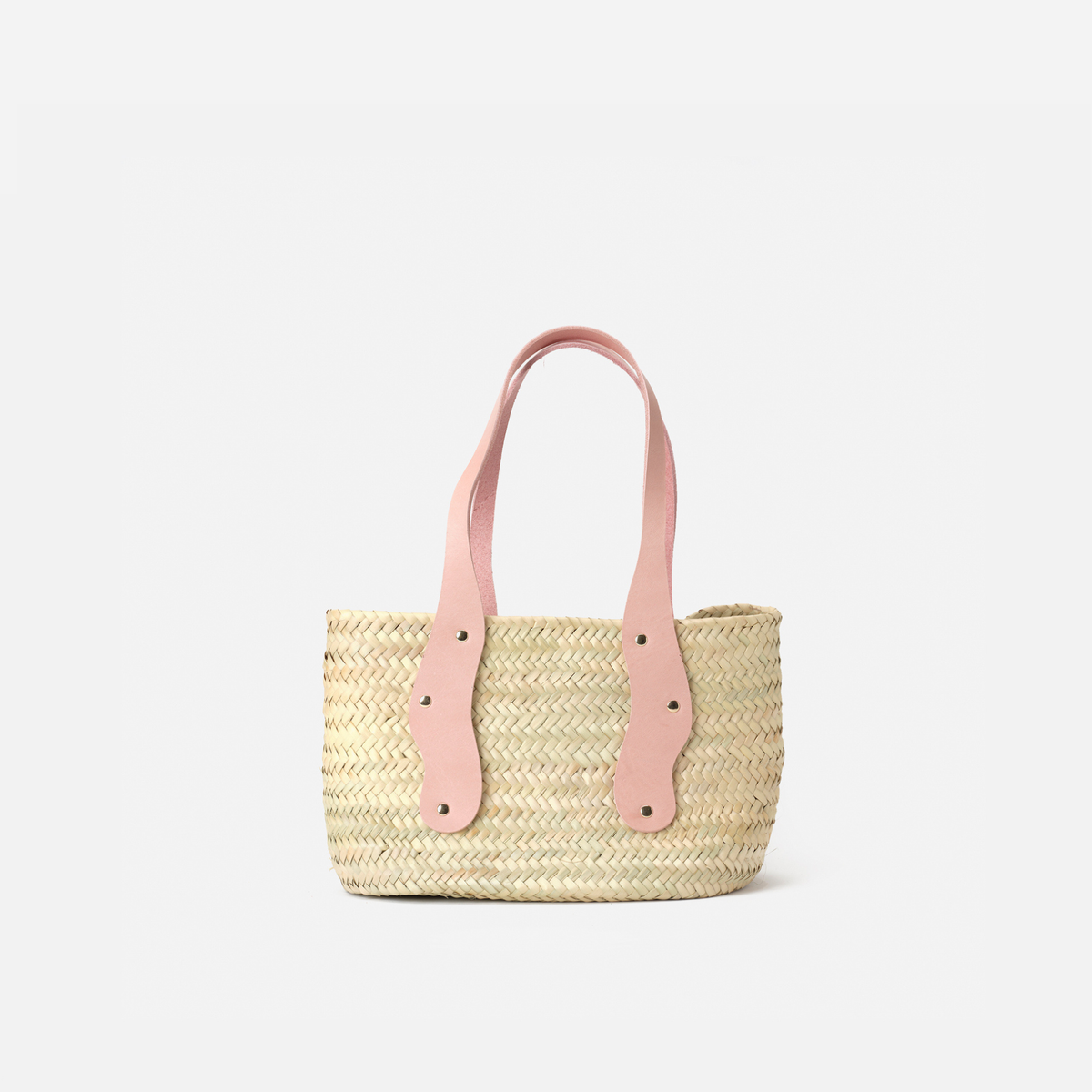 Capazo de palma pequeño Basket Mermaid S color rosa, de Mercules