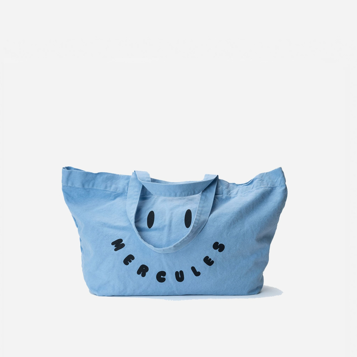 Canvas tote Smiley azul gris