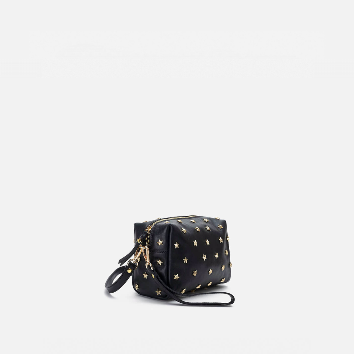 Otra vista: bolso de piel con estrellas Dixie color negro, de Mercules