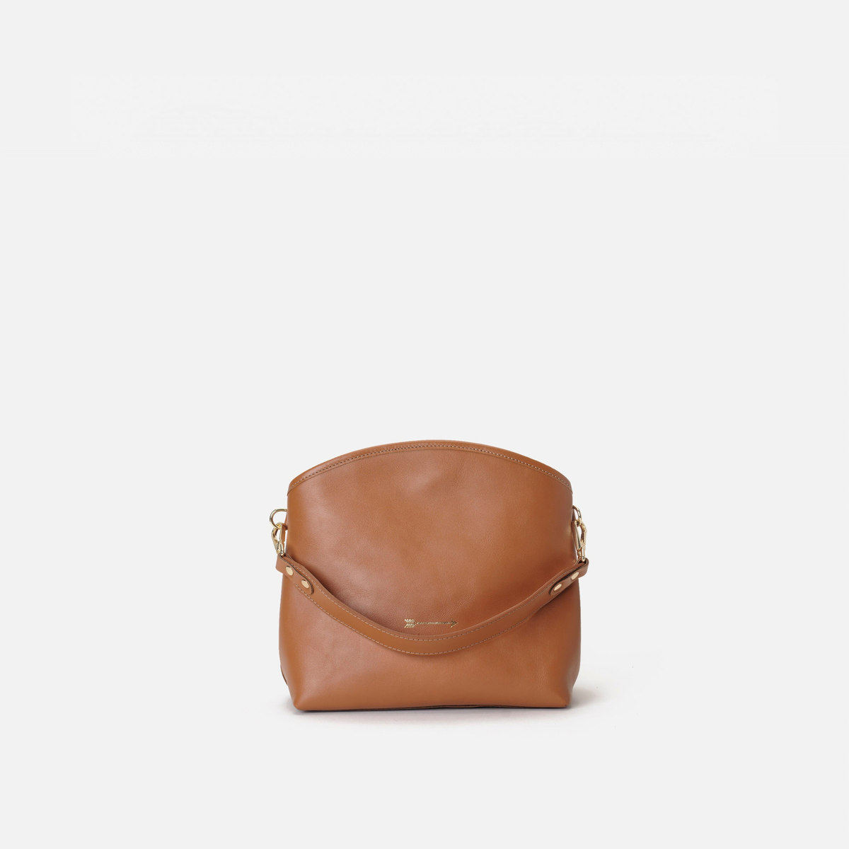 Otra vista: bolso de mano y bandolera Juniper color coñac, de Mercules