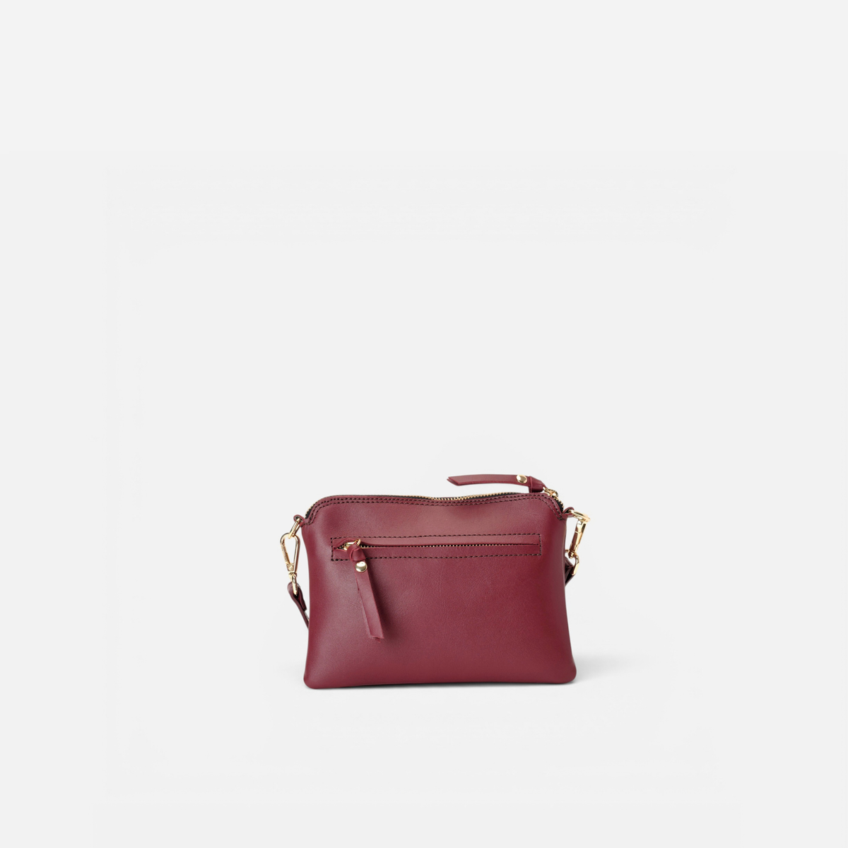 Otra vista: bolso pequeño con tachuelas Bugsy color burdeos, de Mercules
