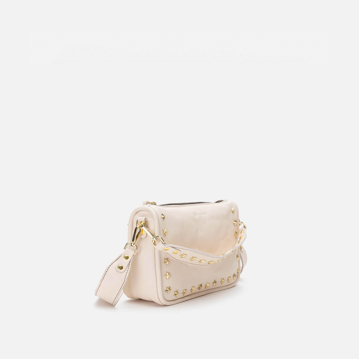 Otra vista: bolso de piel con estrellas Sandy Stars color hueso, de Mercules