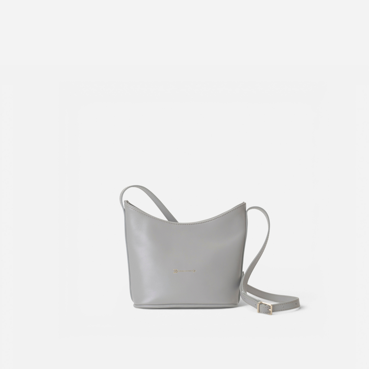 Bolso bandolera de piel Corbet color gris, de Mercules