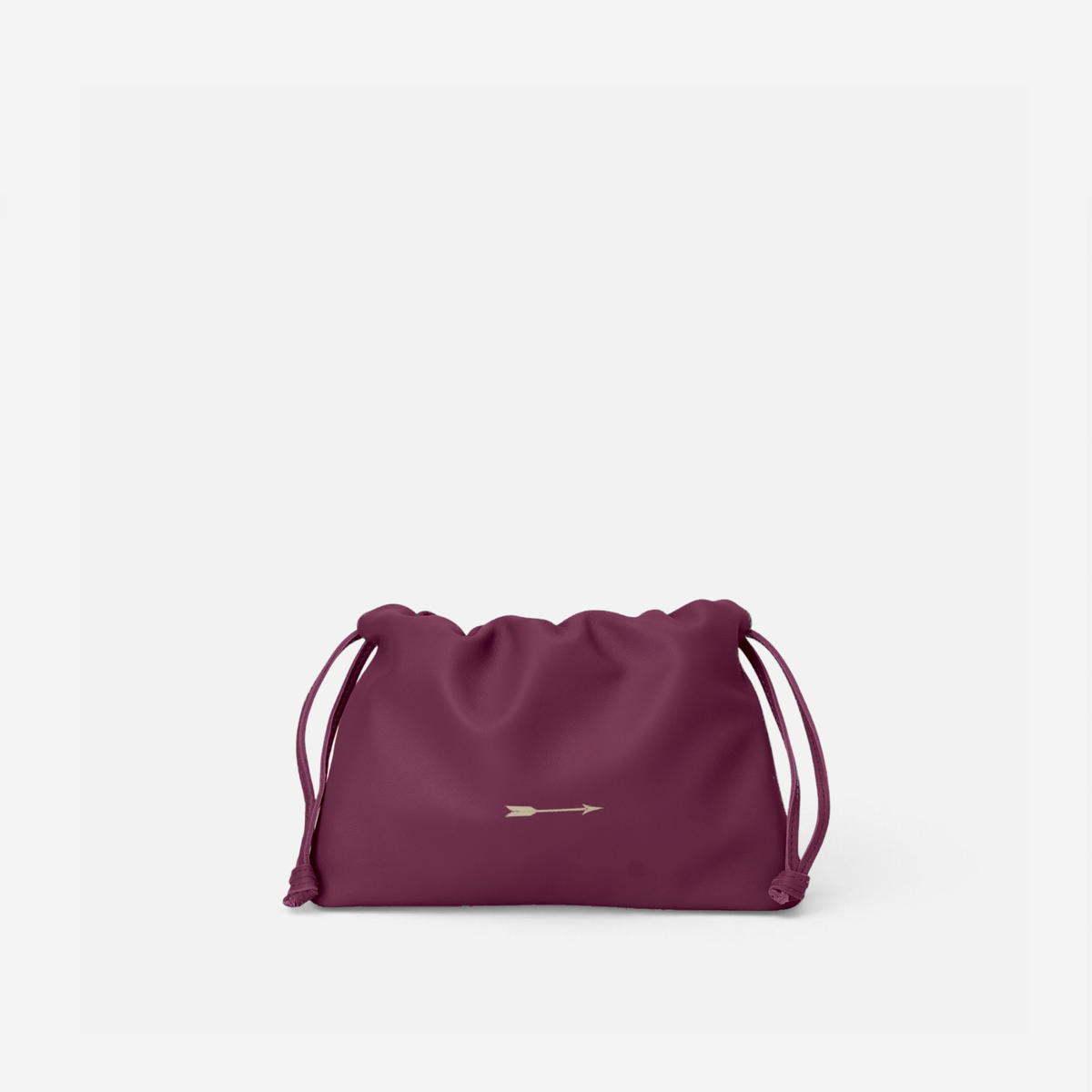 Denis Morado de Mercules – bolso saco de piel morado, hecho a mano en España
